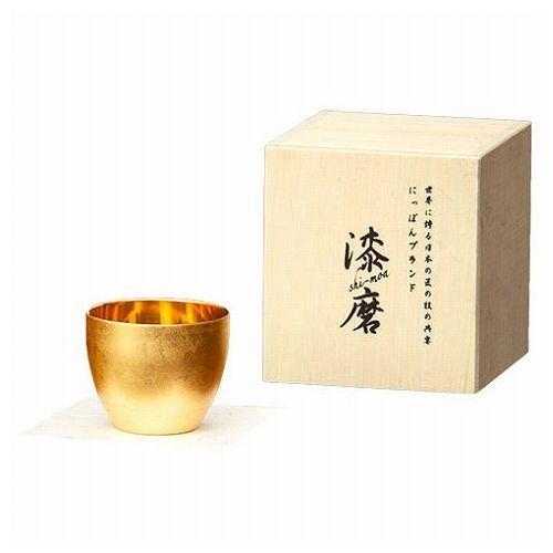 ウチキ 漆磨 漆塗りカップ 箔衣 はくごろも ぐい呑 二重構造 内金メッキ SCW-GK801 代引不可