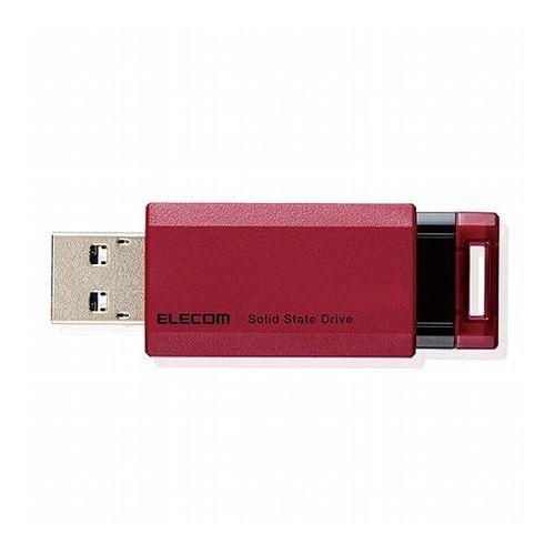 エレコム SSD 外付け ポータブル 1TB 小型 ノック式 USB3.2 Gen1 対応 レッド PS4/PS4Pro/PS5 ESD-EPK1000GRD 代引不可｜rcmdse