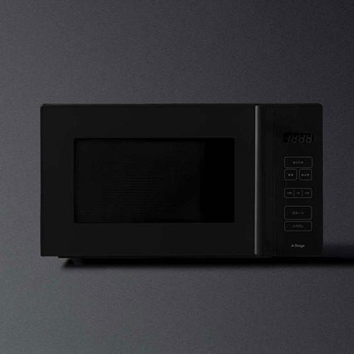 A-Stage 単機能電子レンジ 18L ブラック MO01A-18BK 家電 キッチン家電