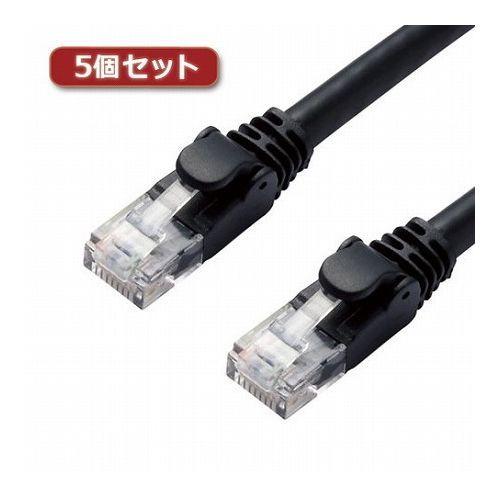 5個セットエレコム LANケーブル/CAT6A/スタンダード/10m/ブラック LD-GPA/BK10X5 代引不可