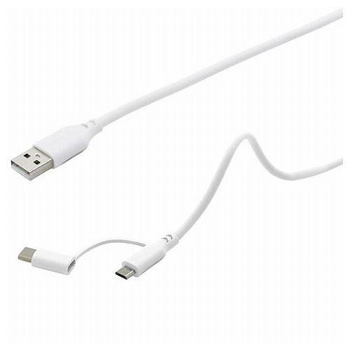 5個セット BAUT マシュマロ2Wayケーブル 1.0m WH BUSS2W100WHX5 代引不可