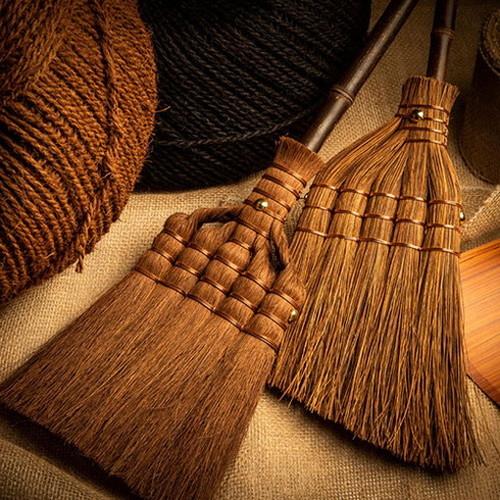 深海産業 BroomCraft 棕櫚鬼毛箒 シュロおにげほうき 11玉 長柄 SY-008 代引不可_1