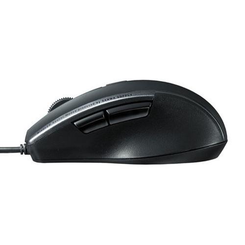 5個セット サンワサプライ 静音有線ブルーLEDマウス 5ボタン MA-BL168BKX5 代引不可_3