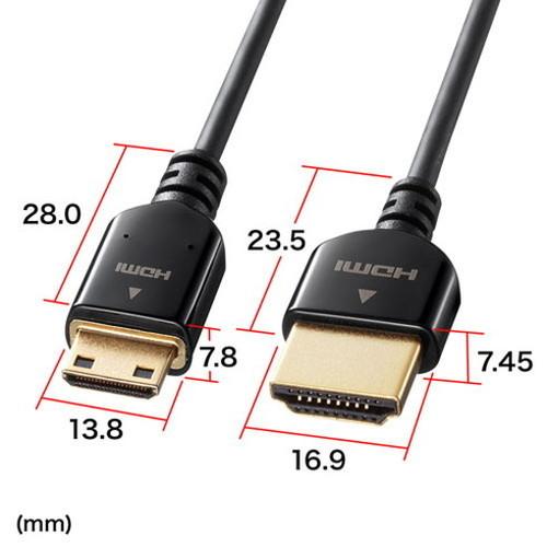 5個セット サンワサプライ イーサネット対応ハイスピードHDMIミニケーブル KM-HD22-10KX5 代引不可_3