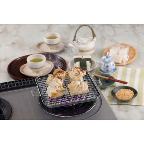 竹原製缶 こんがり もち焼きセラミック 角 MF-9 キッチン雑貨 代引不可