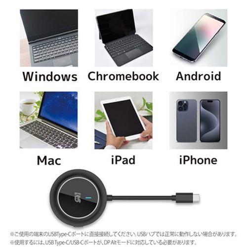 ラトックシステム ワイヤレスHDMI送受信機 USB-C to HDMI 映像・音声をテレビに無線出力 RS-WLHD2_5