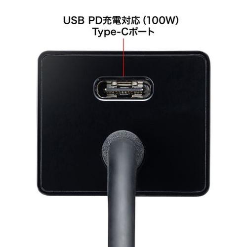 サンワサプライ USB Type-Cハブ付き HDMI変換アダプタ Type-Cハブ2ポート USB-3TCH34BK 代引不可｜rcmdse｜05