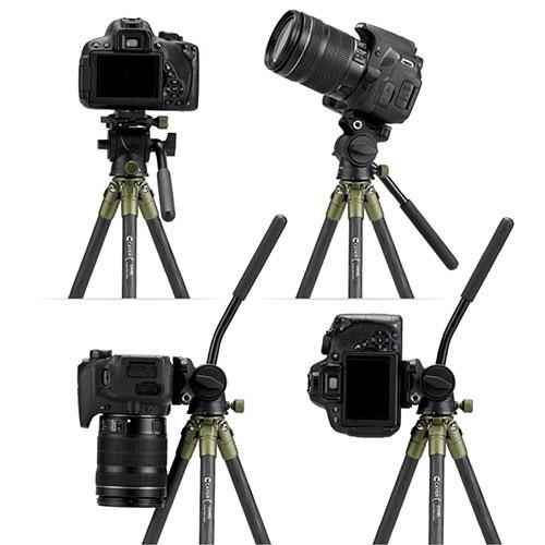 CAYER カイヤー コンパクトカーボン三脚 CH10LS1 3段 脚径16mm グリーン VCAYER-CH10LS1GN 代引不可_4