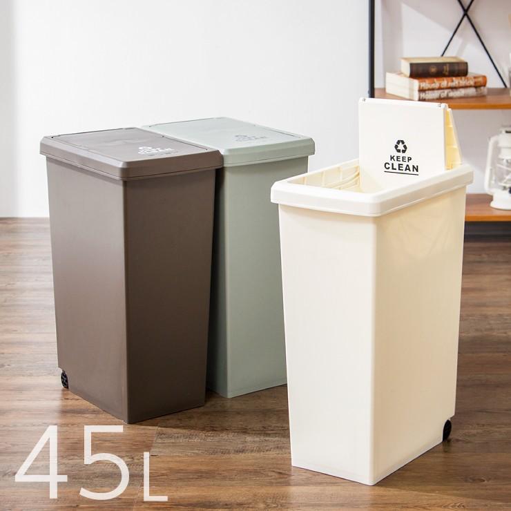 スライドペール 45L ふた付き 幅27cm 45リットル ごみ箱 スライドペール 45L ふた付き 幅27cm 45リットル ごみ箱