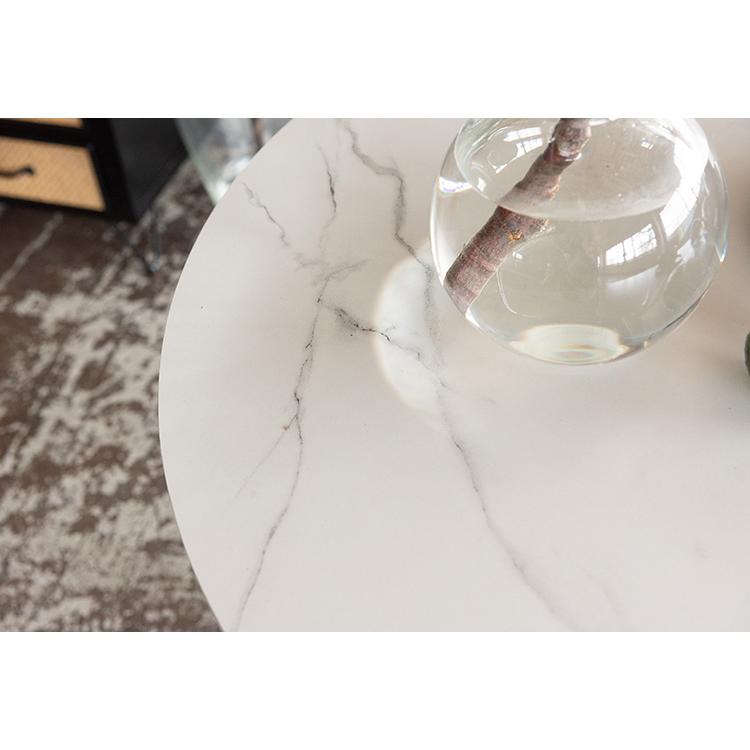 大理石 ラウンドテーブル 幅90cm 円形 ダイニングテーブル 天然木 丸