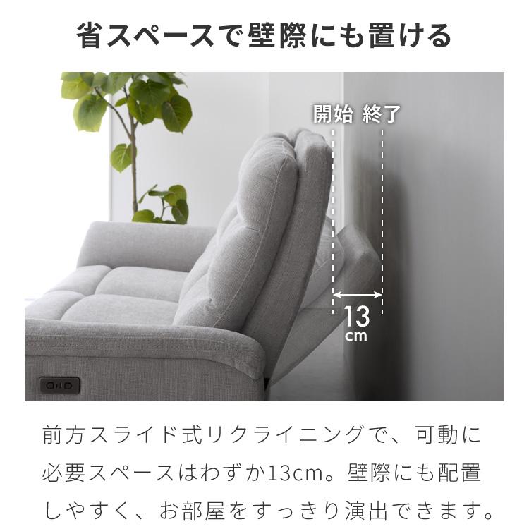 リコメン堂 電動リクライニングソファー ヘッドリクライニング USB