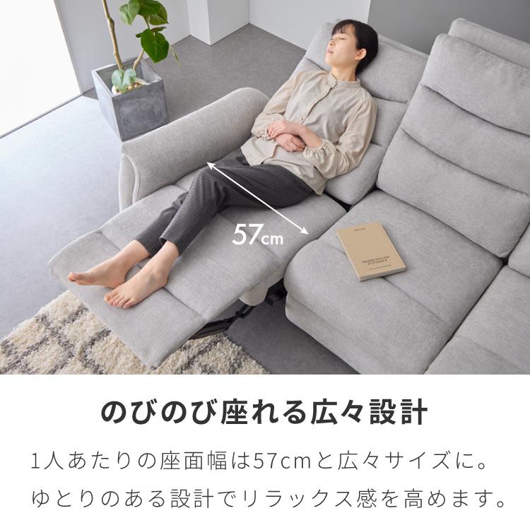 リコメン堂 電動リクライニングソファー ヘッドリクライニング USB