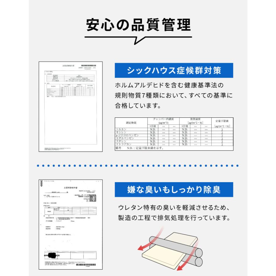 高反発 マットレスセミシングル 三つ折り 洗える カバー 厚さ10cm 190N 高密度 ウレタン エコテックス認証 マット 折りたたみ 腰痛 3つ折り｜rcmdse｜14