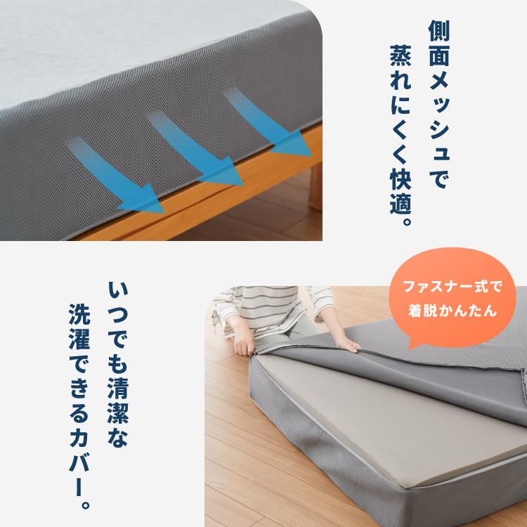 リコメン堂 高反発マットレス セミシングル 極厚20cm 高密度 30D 高