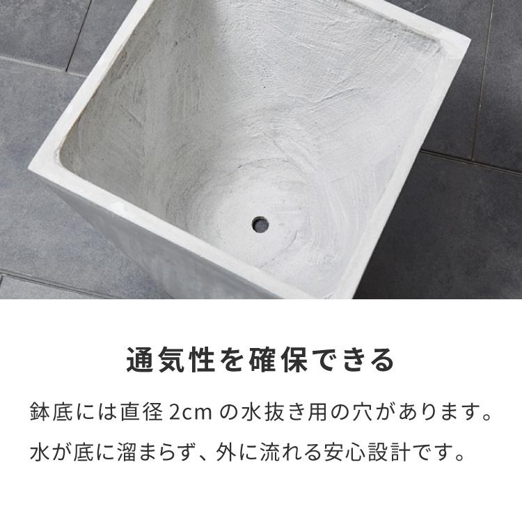 プランター 大型 38cm×38cm 三角形 シャープ コンクリート ファイバークレイ 軽量 おしゃれ モダン 打ちっぱなし テーパー型 ポリゴン ガーデニング 代引不可の画像