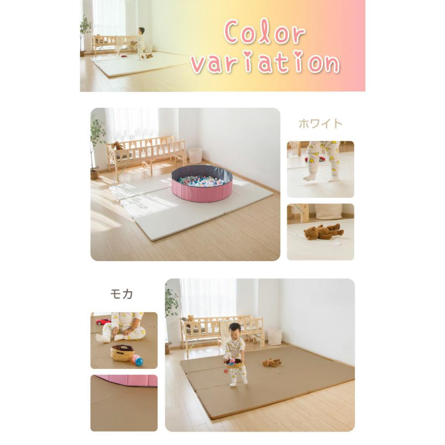 リコメン堂 プレイマット ベビー 折りたたみ 200×250 厚さ3cm 防音 撥 