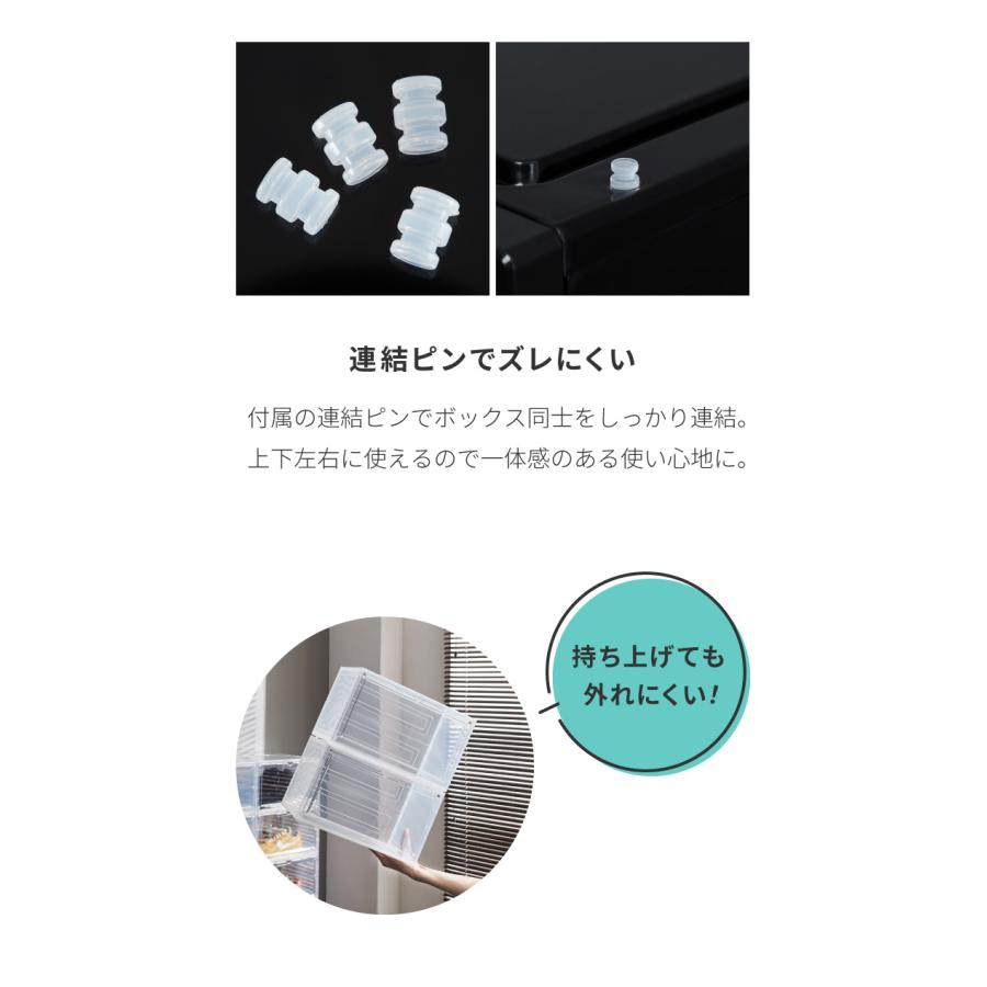 リコメン堂 シューズボックス 12個セット クリア ブラック スニーカー