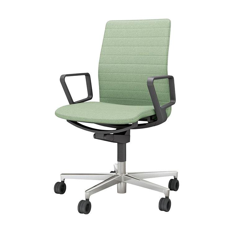 オフィスチェア ファブレ 肘付き C01-P152CU-B2J2J3 オパールグリーン 椅子 リモートワーク 在宅 仕事 勉強 快適 おしゃれ パソコンチェア 会社 代引不可