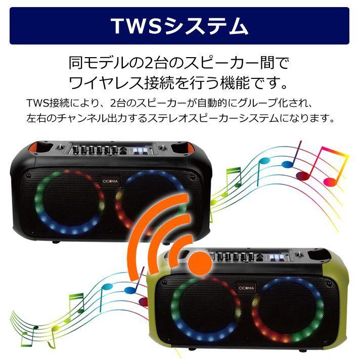 スピーカー 大型 イベント サークルLEDパーティースピーカー ブラック