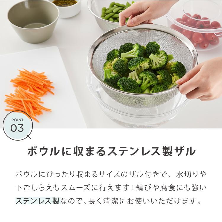 日本製 燕三条 ガラスみたいなボウル&ザル6点セット 21cm/24cm