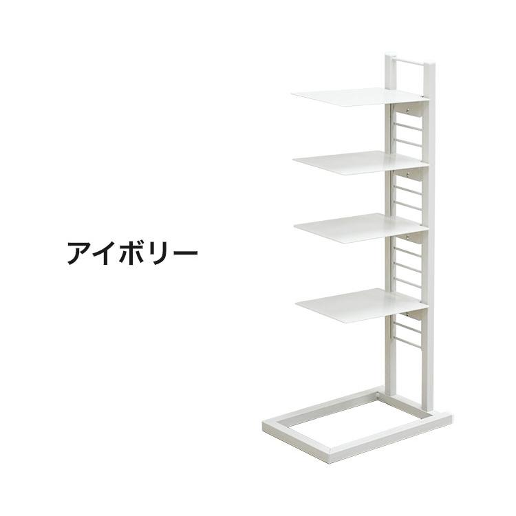 日本製 飾るシューズラック 5段 フロートシューズラック 5足用 スリム スチールラック 玄関収納 オープンラック スリッパラック スニーカー 代引不可_2