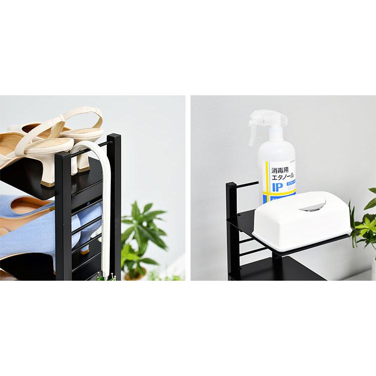 日本製 飾るシューズラック 7段 フロートシューズラック 7足用 スリム