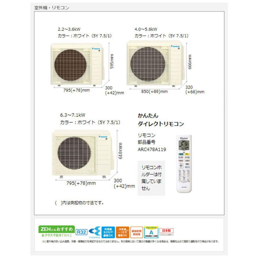 ダイキン ルームエアコン GXシリーズ 2024年モデル S564ATGP-W