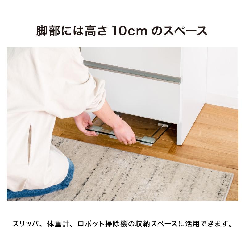 ランドリーチェスト ハイタイプ 幅45 高さ180 奥行40 国産 大川家具 完成品 ランドリー収納 ランドリーボックス サニタリーラック サニタリーチェスト 代引不可_17