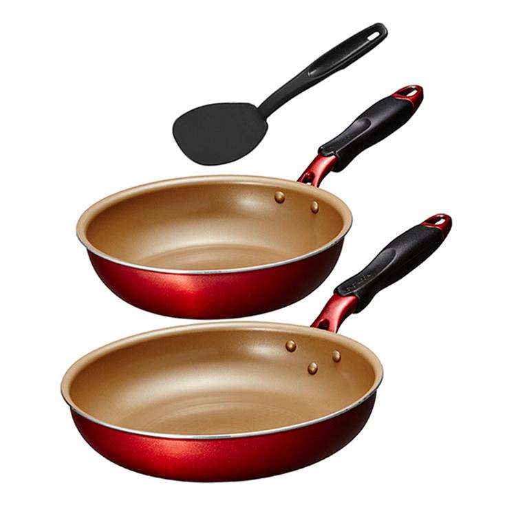 evercook エバークック アルファ フライパン 10点セット レッド