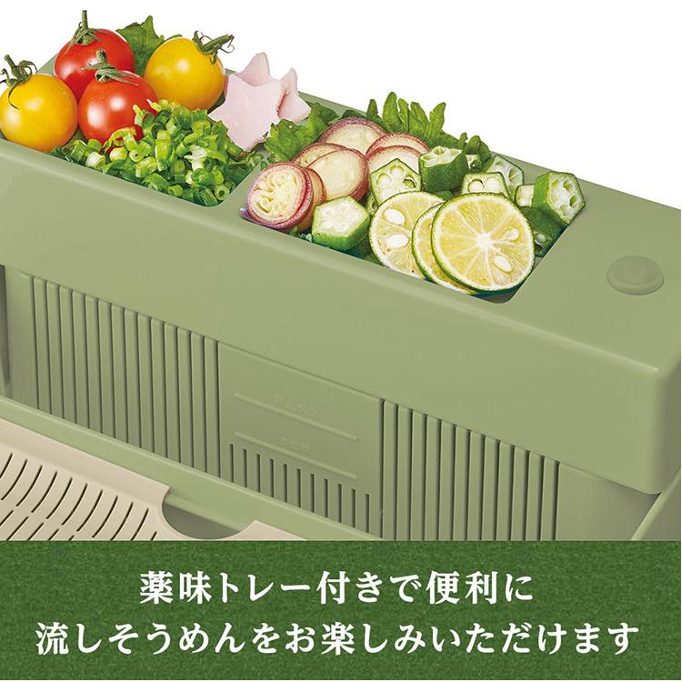 竹の涼亭 流しそうめん 流しそうめん器 薬味ポケット付き 卓上 コードレス 電池式｜rcmdse｜10