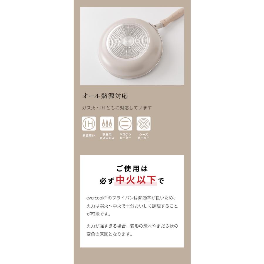 限定デザイン evercook エバークック ガス IH対応 フライパン3点 限定デザイン evercook エバークック ガス IH対応 フライパン3点
