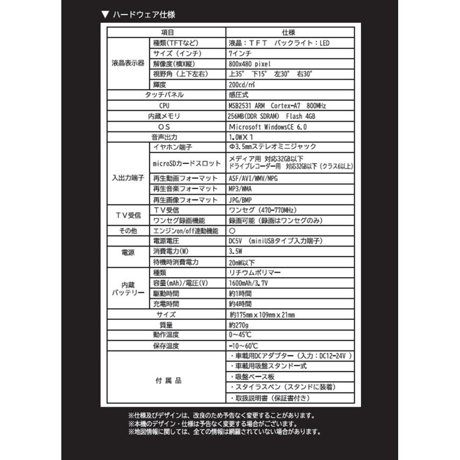 ポータブルナビ 7インチ ドライブレコーダー搭載 2026年リリース最新