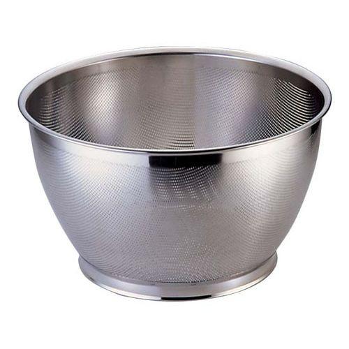 YUKIWA UK18-8パンチング米揚ざる 37.5cm AKM4005