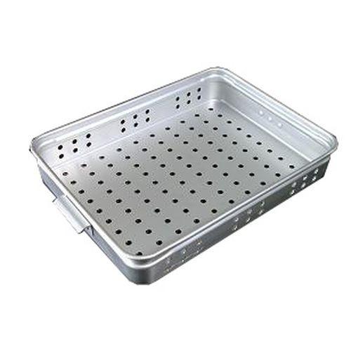 アカオアルミ - 軽銀穴明御手掛け番重(板受け取り人) 小 80 ABV60308 ざる、ボウル、バット-バット