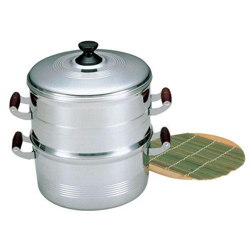 ホクア アルミ長生セイロ〈デラックス〉 33cm 二重 ASI08332 北陸