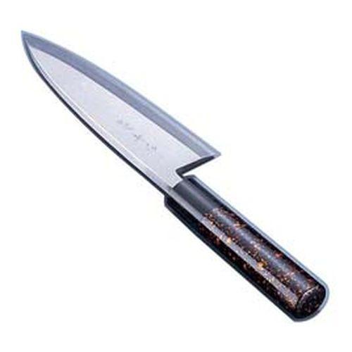 インテックカネキ 歌舞伎調和包丁 忠舟 出刃 18cm 黒金茶 ATD0207