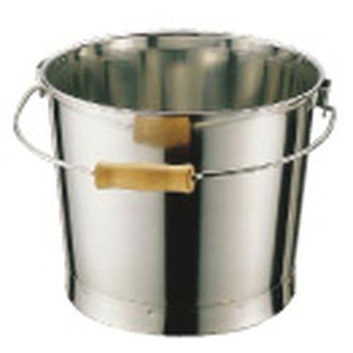 クローバー 18-8プレスバケツ (目盛付) 15l ABK03015