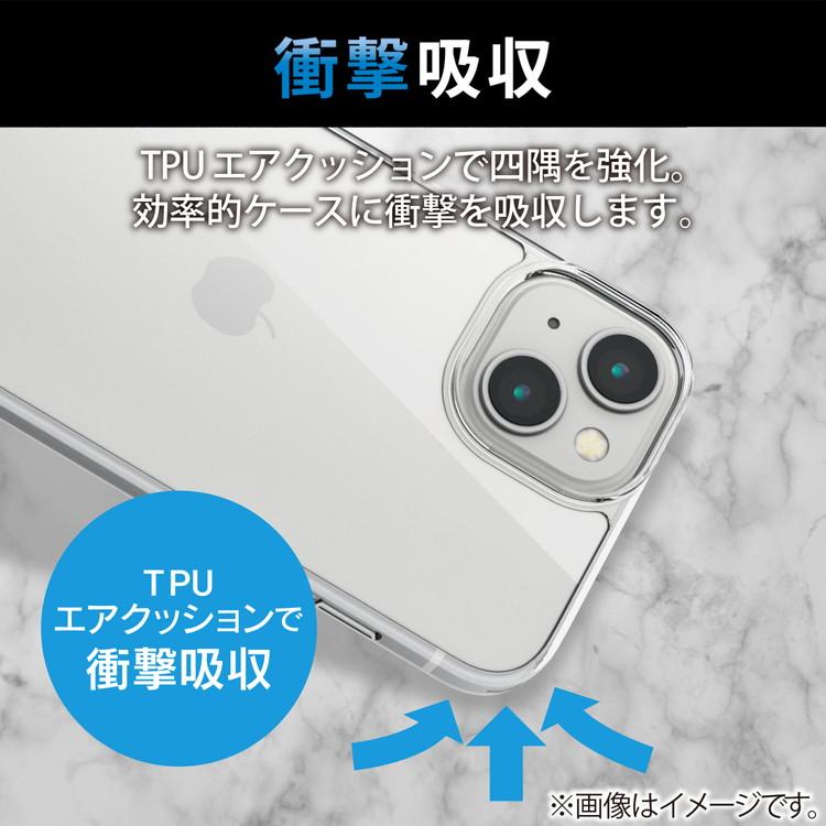 iPhone 14 13 ケース カバー ハイブリッド 耐衝撃 超衝撃吸収 スリム ストラップホール付 高透明 極み設計 クリア アイフォン スマホ 携帯 代引不可 メール便｜rcmdse｜06