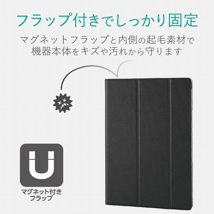 エレコム iPad 2018 9.7インチ/フラップカバー/背面クリア/ソフトレザーフラップ/2アングル TB-A18RWVBK 代引不可 メール便（ネコポス）｜rcmdse｜03