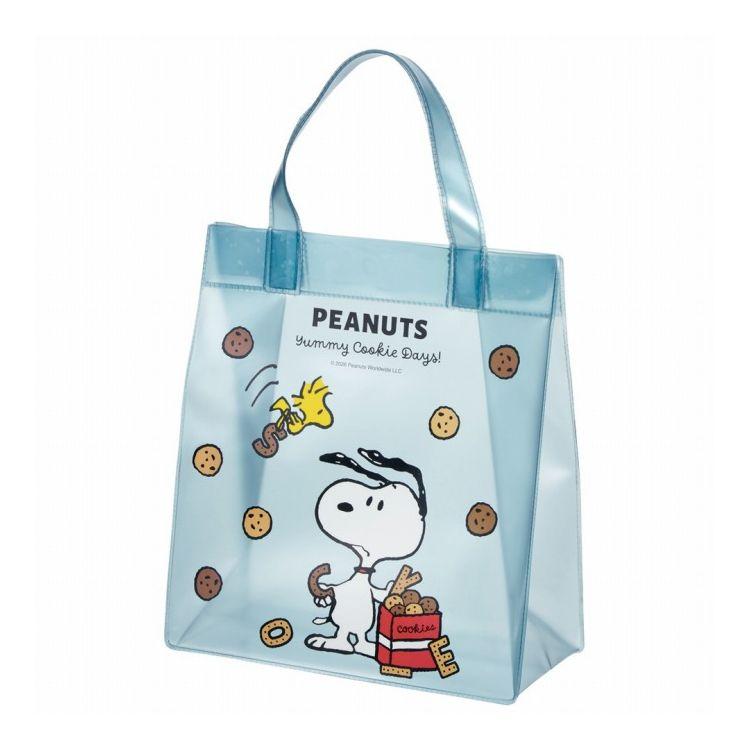 SNOOPY スヌーピー クッキー ブルー クリア バッグ 透明 ビニール