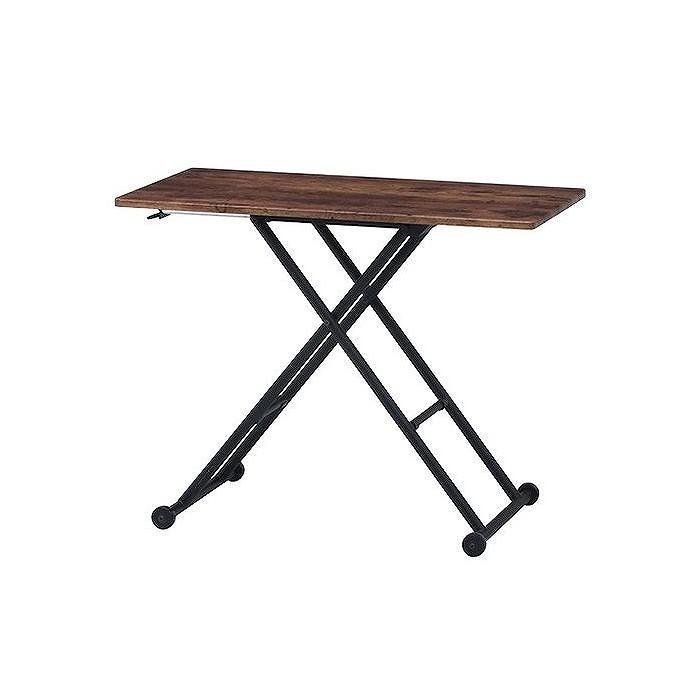 フリーテーブル W900×D480×H120~700mm MDF PVC スチール おしゃれ 代引不可