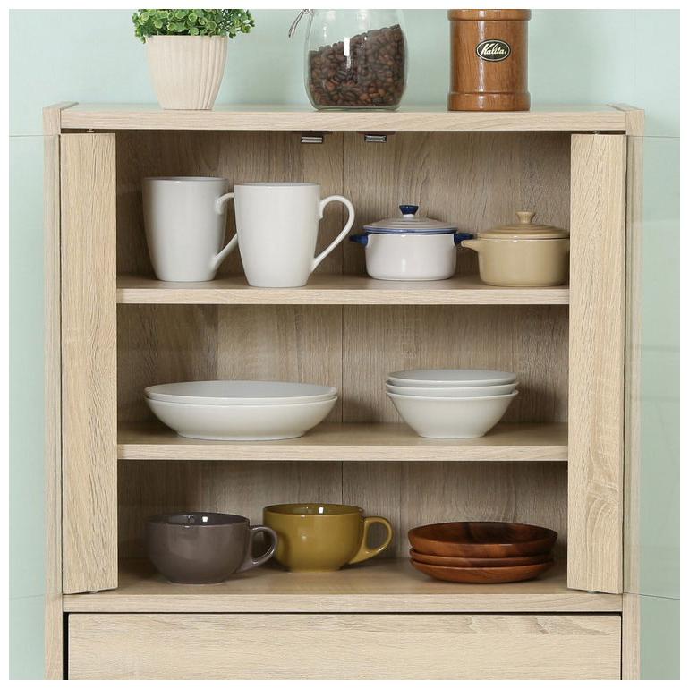 ミドルキッチンキャビネット 幅60×高さ120 ホワイトオーク [5138] キッチンキャビネット 幅60cm ミドルサイズ ホワイトオーク 木目調