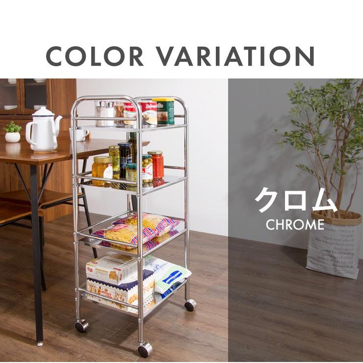 マルチワゴン 3段 キッチンワゴン キッチン収納 台所 食器棚 ラック キッチン キャスター付き キャスター ワゴン レンジワゴン ブラック(代引不可) |  | 02
