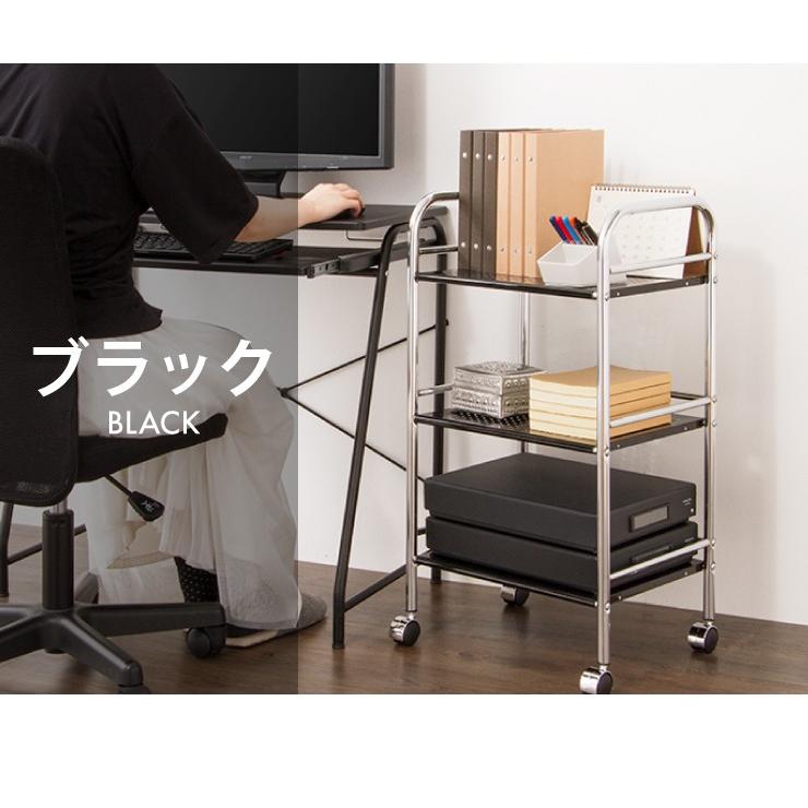 マルチワゴン 3段 キッチンワゴン キッチン収納 台所 食器棚 ラック キッチン キャスター付き キャスター ワゴン レンジワゴン ブラック(代引不可) |  | 03