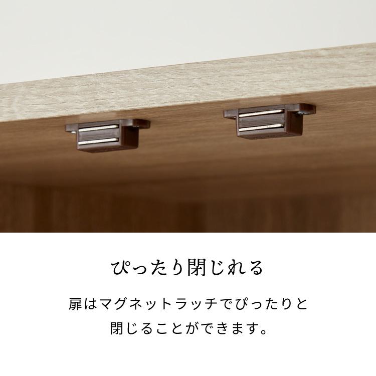 クローゼット ワードローブ ルーバー 幅60 奥行53 収納 ハンガー 棚 2段 衣服 アウター 収納 箪笥 タンス おしゃれ 北欧 大容量 オーク ホワイト_6