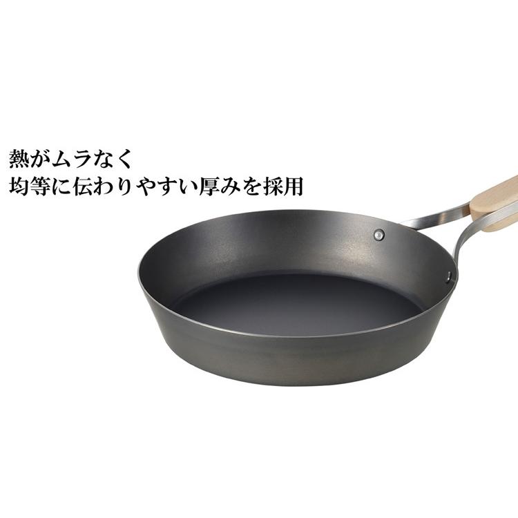 enzo 日本製 燕三条 焼きに特化した鉄フライパン 20cm ステーキ調理に ガス火・IH対応 EN-007 鉄フライパン 燕三 エンゾウ 和平フレイズの画像