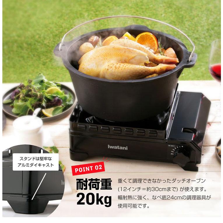 Iwatani イワタニ タフまる 焼肉プレート付き 2点セット カセットコンロ カセットフー CB-ODX-1 オリーブ ブラック キャンプ アウトドア BBQコンロ｜rcmdse｜05