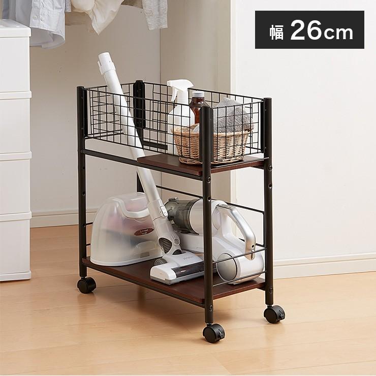 キャスター付き クローゼット収納ラック 幅26cm 棚板自由自在 マルチラック 押入れ収納 押入れ収納 キャスター ワゴン 収納ボックス すきま収納 Fd Rs 26 リコメン堂生活館 通販 Yahoo ショッピング