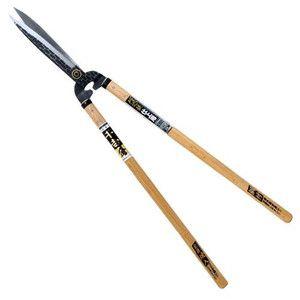 千吉‐金・本鍛造仕上用刈込鋏‐長柄・210MM 園芸道具：刈込鋏：木柄