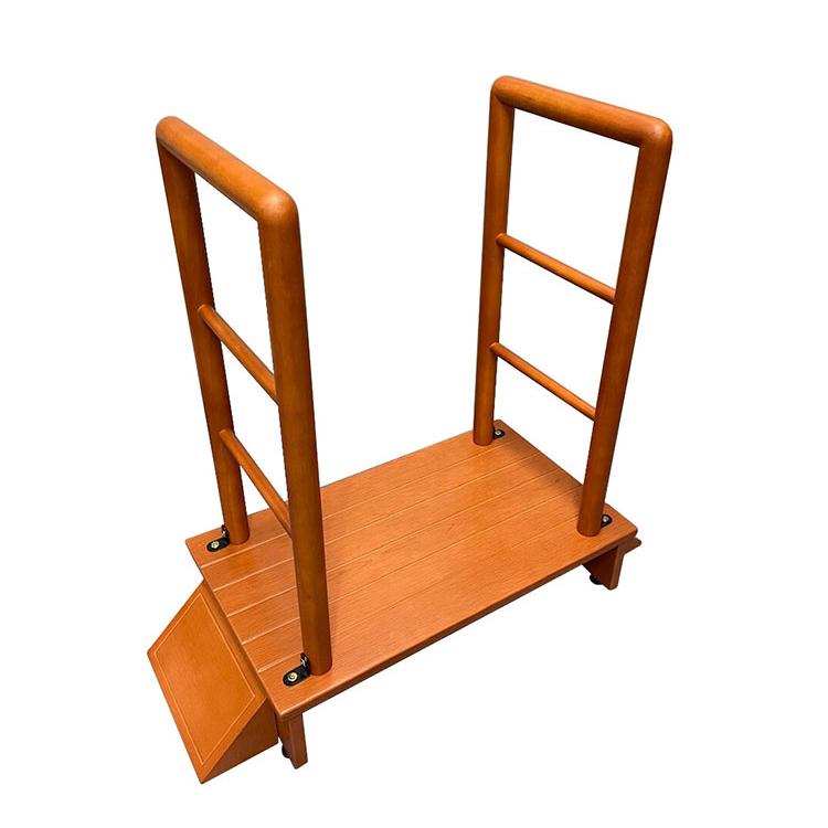 両手すり付き 玄関台 幅80cm 木製 玄関踏み台 がたつき防止